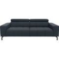 2,5-Sitzer DOMO COLLECTION "Cunelli", grau (anthrazit), B:238cm H:79cm T:104cm, Sofas, wahlweise inklusive 6-fach verstellbarer Kopfteilverstellung