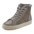 Schnürboots ELBSAND Gr. 40, grau Damen Schuhe High-Top-Sneaker, Stiefelette, Winterboots aus Leder