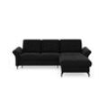 Ecksofa PLACES OF STYLE "Calando L-Form", grau (anthrazit), B:258cm H:91cm T:165cm, 92% Polyester 8% Polyamid, Sofas, wahlweise mit Bettfunktion, Bettkasten und Armteilfunktion