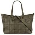 Shopper SAMANTHA LOOK Gr. B/H/T: 48cm x 30cm x 13cm onesize, grün Damen Taschen echt Leder, Made in Italy