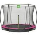 Gartentrampolin EXIT "Silhouette Ground", rosa (schwarz), Trampoline, Kinder, Ø 244cm, mit Sicherheitsnetz