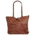 Shopper SAMANTHA LOOK Gr. B/H/T: 33cm x 30cm x 15cm onesize, braun (cognac) Damen Taschen echt Leder, Made in Italy