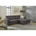 Ecksofa JOCKENHÖFER GRUPPE "Doppio L-Form mit elektromotorischer Relaxfunktion und", grau (anthrazit), B:247cm T:100cm, Korpus: 100% Polyester, Kissen: 80% Polyester, 20% Baumwolle, Sofas, induktiver Lademöglichkeit + USB-A Ladeport, verstellbare Kopfstützen, Topseller