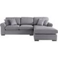 Ecksofa HOME AFFAIRE "Broughton L-Form", silber, B:279cm H:92cm T:178cm, 100% Polyester, Sofas, weicher Sitzkomfort, incl. 4 Zierkissen, Keder