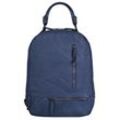 Cityrucksack SAMANTHA LOOK, Gr. B/H/T: 27cm x 36cm x 13cm, blau, Rindsleder, Leder, Retro, casual, Rucksäcke, echt Leder, Made in Italy