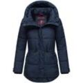 Winterjacke MARIKOO "Akumaa", Damen, Gr. S (36), blau (navy), 100% Polyester, Jacken, mit tailliertem Schnitt