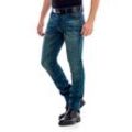 Slim-fit-Jeans CIPO & BAXX Gr. 30, Länge 34, grün Herren Jeans im 5-Pocket Style in Straight Fit