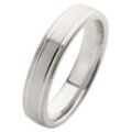 Trauring FIRETTI "Schmuck Geschenk Hochzeit Ehering "LIEBE"" Fingerringe Gr. 16,5, ohne Zirkonia, Silber 925 (Sterlingsilber), 5 mm, silberfarben Made in Germany, wahlweise mit oder ohne Zirkonia