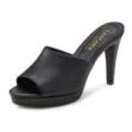 High-Heel-Pantolette LASCANA BELLE AFFAIRE Gr. 39, schwarz Damen Schuhe Pantolette Mule, Sandale, offener Schuh mit leichtem Plateau