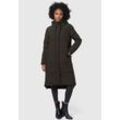 Winterjacke MARIKOO "Soranaa", Damen, Gr. XL, schwarz, Obermaterial: 100% Polyester; Futter: 100% Polyester; Wattierung: 100% Polyester; Ärmelfutter: 100% Polyester, Jacken, langer Winter Mantel mit Kapuze