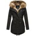 Winterjacke NAVAHOO "Diamond", Damen, Gr. M, schwarz, Obermaterial: 100% Baumwolle; Innenmaterial: 100% Polyester; Kunstfell: 100% Polyacryl, Jacken, Designer Winterjacke mit Teddyfell gefüttert