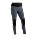 Outdoorhose MAIER SPORTS "Dacit W", Damen, Gr. 42, Normalgrößen, blau (graublau), 87% Polyester, 13% Elasthan, Hosen, Damen Wanderhose, lange Outdoor-Tight, Trekkinghose