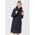 Winterjacke MARIKOO "Soranaa" Gr. L, blau (navy) Damen Jacken langer Winter Mantel mit Kapuze