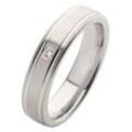 Trauring FIRETTI "Schmuck Geschenk Hochzeit Ehering "LIEBE"" Fingerringe Gr. 16,5, mit Zirkonia, Silber 925 (Sterlingsilber), 5 mm, silberfarben (silberfarben, kristallweiß) Made in Germany, wahlweise mit oder ohne Zirkonia