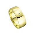 Trauring FIRETTI "Schmuck Geschenk Gold Hochzeit Ehering Trauring "LIEBE"" Gr. 16,5, gold (gelbgoldfarben), Fingerringe, 16,5, 0,01 ct P2 = erkennbare Einschlüsse mit Brillant, Gelbgold 585, 7mm, Made in Germany, wahlweise mit oder ohne Brillant