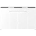 Sideboard Porto, mit 1 Schublade und 4 Türen, B 1610 x T 400 x H 1010 mm, weiß