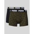 Boxershorts mit elastischem Label-Bund im 2er-Pack