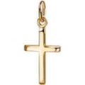 Ketten-Anhänger FIRETTI "Schmuck Geschenk Gold 375 750 Halsschmuck Anhänger Kreuz" Schmuckanhänger Gr. Gelbgold 750, 0,63 g, gelb (gelbgold 750) Damen Made in Germany