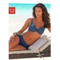 Bügel-Bikini LASCANA Gr. 36, Cup D, blau (marine, weiß) Damen Bikini-Sets mit modischen Punkten