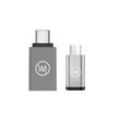 Wicked Chili 2er Set MicroUSB + USB C Superspeed OTG Handy Adapter USB-Adapter MicroUSB, USB-C zu USB-A, USB-C, MicroUSB auf USB C Adapter: Für OTG-fähige Smartphones / Tablets mit m, silberfarben