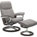 Relaxsessel STRESSLESS "Consul", grau (grau jasmine), B:78cm H:97cm T:70cm, Leder BATICK: BATICK ist ein leicht korrigiertes, durchgefärbtes und genarbtes Möbelleder, bei dem die meisten Unebenheiten und Spuren in der Regel entfernt wurden., Leder PALOMA: PALOMA ist ein durchgefärbtes Semianilin-Möbelleder mit natürlicher Narbung., ROHLEDER Stoff Q2 FARON: Ein fester zuverlässiger Bouclu00e9 mit e