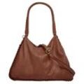 Shopper SAMANTHA LOOK Gr. B/H/T: 34cm x 24cm x 9cm onesize, braun (cognac) Damen Taschen echt Leder, Made in Italy