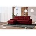 Ecksofa SIT & MORE "Astoria L-Form", rot (bordeaux), B:260cm H:91cm T:175cm, 100% Polyester, Sofas, wahlweise mit motorischer Relaxfunktion