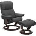 Relaxsessel STRESSLESS "Mayfair", grau (dunkelgrau q2 faron), B:79cm H:101cm T:73cm, Leder BATICK: BATICK ist ein leicht korrigiertes, durchgefärbtes und genarbtes Möbelleder, bei dem die meisten Unebenheiten und Spuren in der Regel entfernt wurden., Leder PALOMA: PALOMA ist ein durchgefärbtes Semianilin-Möbelleder mit natürlicher Narbung., ROHLEDER Stoff Q2 FARON: Ein fester zuverlässiger Bouclu0