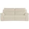 3-Sitzer NICOLETTI HOME "Alan", beige (cremeweiß), B:210cm H:99cm T:94cm, Rindsleder, Sofas, Breite 210 cm, wahlweise mit Relaxfunktion