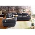 Ecksofa COTTA "Royale L-Form" Sofas Gr. B/H/T: 250cm x 88cm x 234cm, Luxus-Kunstleder, Ottomane links, mit Bettfunktion, braun (espresso) wahlweise mit Bettfunktion