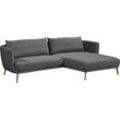 Ecksofa SCHÖNER WOHNEN-KOLLEKTION "Pearl - 5 Jahre Hersteller-Garantie, auch in Bouclé L-Form", grau (stone), B:270cm H:71cm T:160cm, 100% Polyester, Sofas, Maße (B/H/T): 270/71/160 cm, Füße aus Massivholz