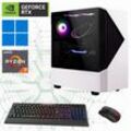 GAMEMAX Gaming-PC "Horizon 7319" Computer DDR5 RAM, PCIe SSD Gen4, Windows 11 Gr. Microsoft Windows 11 Home (64 Bit), 32 GB RAM 2000 GB SSD, schwarz-weiß (weiß, schwarz)