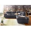 Ecksofa COTTA "Royale L-Form" Sofas Gr. B/H/T: 250cm x 88cm x 234cm, Luxus-Kunstleder, Ottomane rechts, mit Bettfunktion, braun (espresso) wahlweise mit Bettfunktion