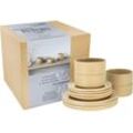 Tafelservice CREATABLE "Futuro" Geschirr-Sets Gr. 12 tlg., beige (sand) Service, je 4 Speiseteller 26 cm, Dessertteller 20 Schalen 14 cm