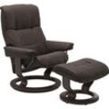 Relaxsessel STRESSLESS "Mayfair" Sessel Gr. Leder BATICK, Classic Base Wenge, Relaxfunktion-Drehfunktion-Plus™System-Gleitsystem, B/H/T: 79cm x 101cm x 73cm, braun (braun batick) mit Classic Base, Größe S, M & L, Gestell Wenge