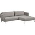 Ecksofa SCHÖNER WOHNEN-KOLLEKTION "Pearl - 5 Jahre Hersteller-Garantie, auch in Bouclé L-Form", silber, B:270cm H:71cm T:160cm, 16% Baumwolle, 79% Polyester, 5% Polyacryl, Sofas, Maße (B/H/T): 270/71/160 cm, Füße Metall