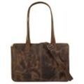 Henkeltasche BAGAN Gr. B/H/T: 35cm x 25cm x 12cm onesize, braun Damen Taschen echt Leder