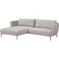 Ecksofa SCHÖNER WOHNEN-KOLLEKTION "Pearl - 5 Jahre Hersteller-Garantie, auch in Bouclé L-Form", silber, B:270cm H:71cm T:160cm, 96% Polyester, 4% Polyacryl, Sofas, Maße (B/H/T): 270/71/160 cm, Füße Metall