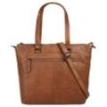 Shopper SPIKES & SPARROW Gr. B/H/T: 31cm x 28cm x 9cm onesize, braun (cognac), Damen, Leder, vintage, Taschen, echt Leder