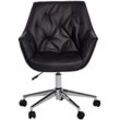 Schreibtischstuhl JAHNKE "BOSS WORX", schwarz (schwarz, chromfarben), B:61cm H:93cm T:61cm, Polyester, Stühle, Bürostuhl, Schreibtischstuhl, höhenverstellbar, Kunstlederbezug