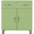 Kommode TENZO "Malibu" Sideboards Gr. B/H: 86 cm x 92 cm, 1, grün (spring green) Kommode mit dem Malibu Logo auf der Schublade, Breite 86 cm