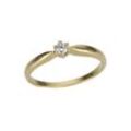 Solitärring FIRETTI "Schmuck Geschenk Gold 750 Damenring Verlobungsring Goldring Solitär" Fingerringe Gr. 18, 0,1 ct P2 = erkennbare Einschlüsse, Gelbgold 585-Diamanten, goldfarben (gelbgoldfarben) Damen mit Brillant