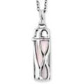 Kette mit Anhänger ENGELSRUFER "POWERFUL STONE ROSENQUARZ, ERN-HEAL-RQ-S" Gr. S, bunt (silberfarben, rosa), Halsketten, Damen, S, Silber 925 (Sterlingsilber), L: 50cm, mit Rosenquarz
