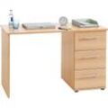 Schreibtisch VOGL MÖBELFABRIK "Tobi", braun (buchefarben), B:115cm H:73cm T:56cm, Tische, Computertisch, Breite 115 cm, Made in Germany