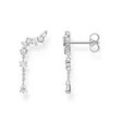 Paar Ohrstecker THOMAS SABO "Ear Climber Eiskristalle, H2254-051-14", bunt (silberfarben, weiß, kristallweiß), Ohrringe, Damen, Silber 925 (Sterlingsilber), mit Zirkonia (synth.)