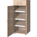 Kommode WIMEX "Multiraumkonzept", braun (eiche sägerau, nachbildung), B:40cm H:98cm T:40cm, Spanplatte, Holzwerkstoff, Sideboards, Breite 40 cm