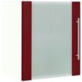 Glashängeschrank WIHO KÜCHEN "Flexi2", rot (front: rot glanz, korpus: weiß), B:50cm H:56,5cm T:35cm, Schränke, Breite 50 cm