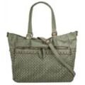 Shopper SAMANTHA LOOK Gr. B/H/T: 40cm x 40cm x 13cm onesize, grün Damen Taschen echt Leder, Made in Italy