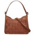 Umhängetasche SAMANTHA LOOK, Damen, Gr. B/H/T: 28cm x 22cm x 11cm onesize, braun (cognac), Leder, Taschen, echt Leder, Made in Italy