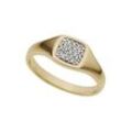 Diamantring FIRETTI "Schmuck Geschenk Gold 333 Damenring Goldring Siegelring Diamant" Fingerringe Gr. 17, 0,1 ct P2 = erkennbare Einschlüsse, Gelbgold 333-Diamanten, 2 mm, goldfarben (gelbgoldfarben, weißgoldfarben) Damen mit Brillanten